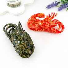 Load image into Gallery viewer, Lobster Pearl-Embellished Acetate Hair Claw Clip: Pink