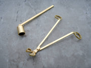 Candle Care Accessory Set: Gold Wick Trimmer and Snuffer