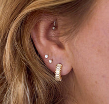Load image into Gallery viewer, Esther Gold Diamond Hoops