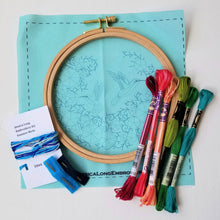 Load image into Gallery viewer, Summer Hummingbird Embroidery Kit