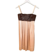 Brown Satin Mini Dress, 2000’s, 32” bust