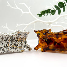 Load image into Gallery viewer, Lazy African Leopard Acetate Hair Claw Clip: B