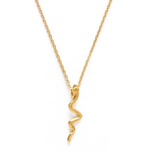 Load image into Gallery viewer, Tiny Gold Serpent Necklace