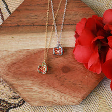 Load image into Gallery viewer, Pomegranate Charm Necklace: 14kt Gold Fill or Strling Silver: Gold - Persephone