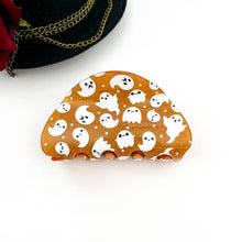 Load image into Gallery viewer, Spooky CuteGhost, Pumpkin &amp; Spirit Cat Halloween Claw Clip: Black