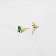 Emerald Studs: Gold