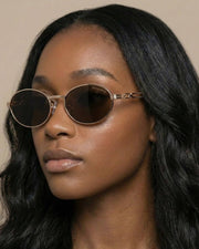 Blake Polarized Sunglasses: Black/Gold