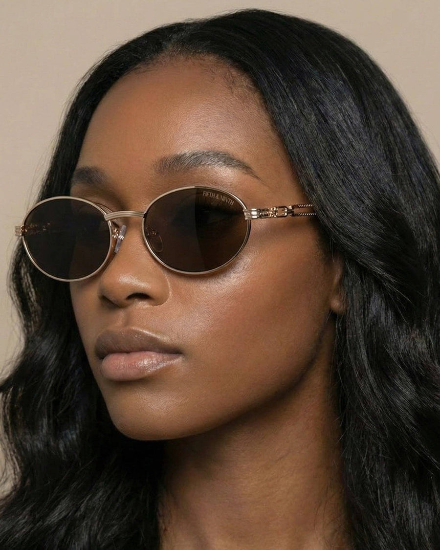 Blake Polarized Sunglasses: Black/Gold