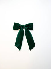 Large Velvet Hair Bow Barrette for Women | Bailee Bow: Wine
