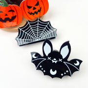 3" Halloween Cute Bat Hair Clips: Spider wed