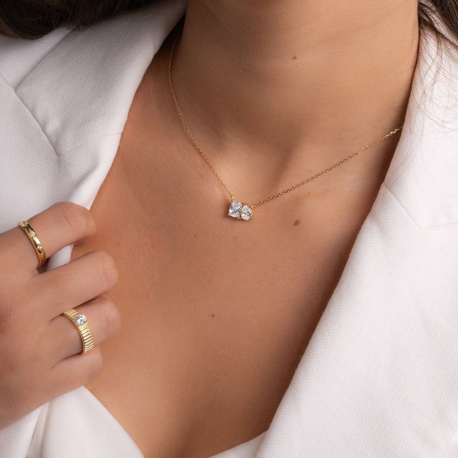 Toi et Moi Necklace: Gold