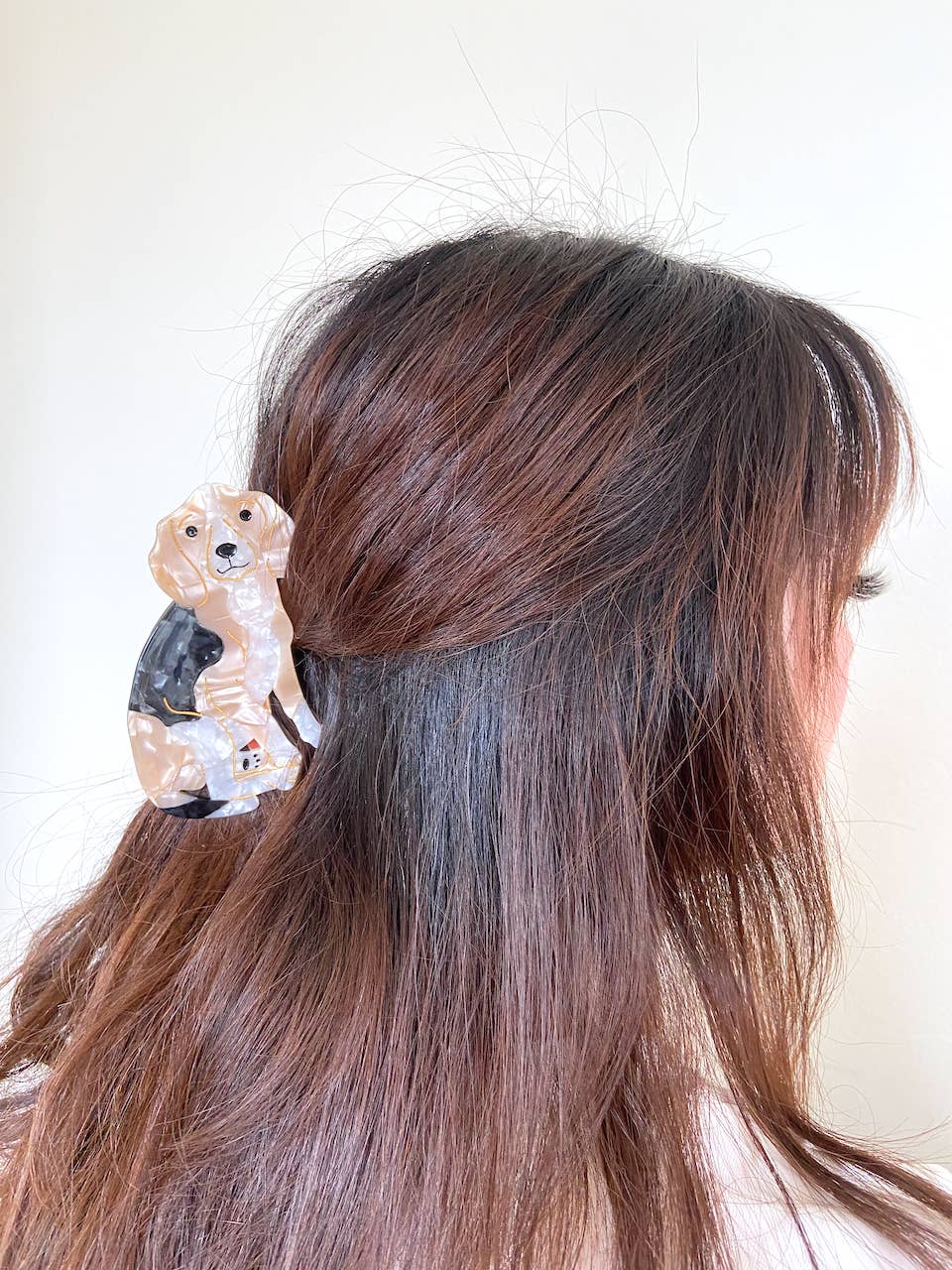 Hand-painted Beagle Dog Breed Claw Hair Clip | Eco-Friendly