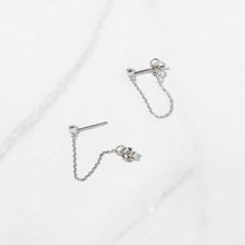 Load image into Gallery viewer, Chain Stud Earrings: Gold