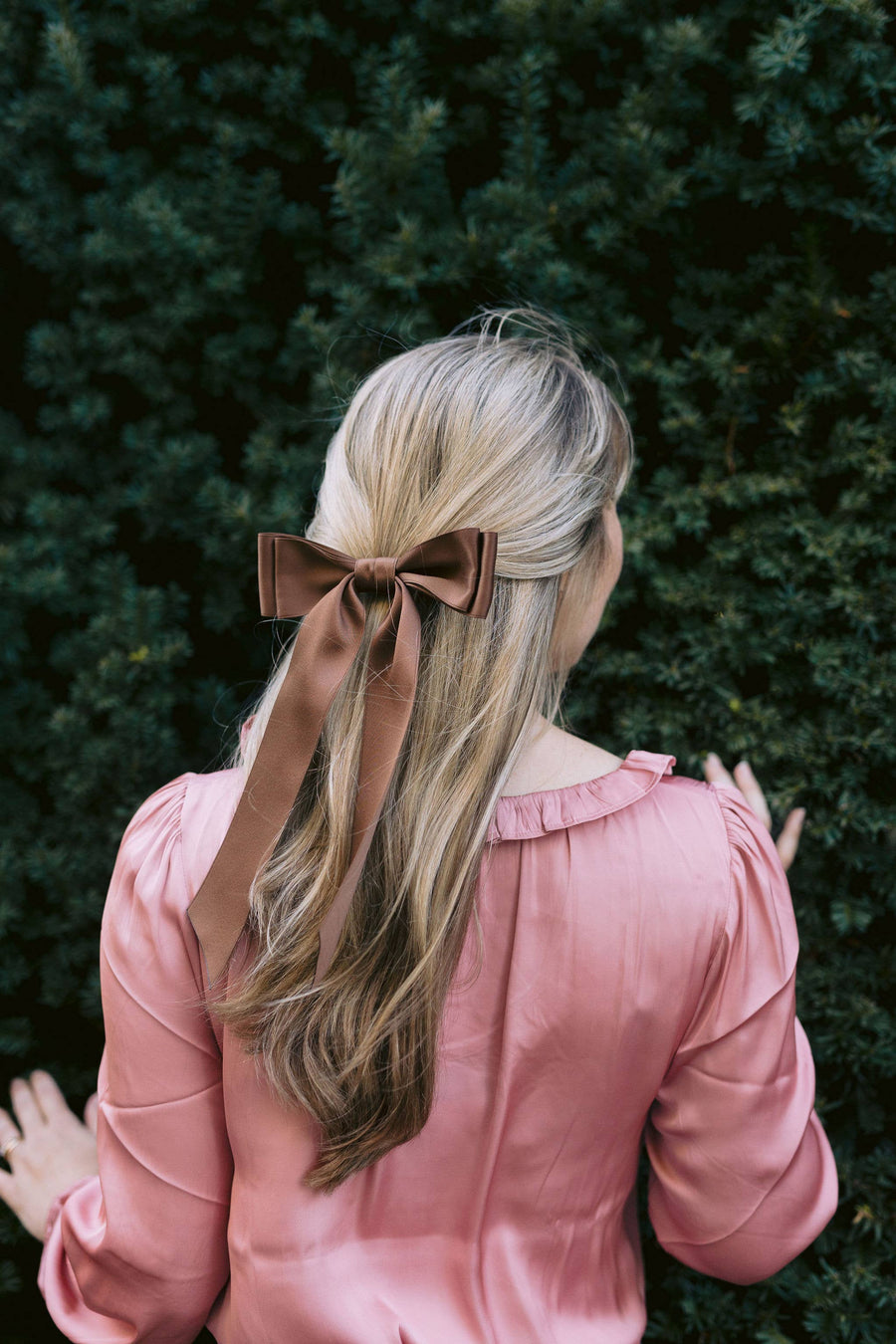 Oversized Matte Satin Hair Bow Barrette | Stella Bow OS: Hazelnut