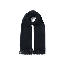 Load image into Gallery viewer, Oversized Cashmere Scarf: Black