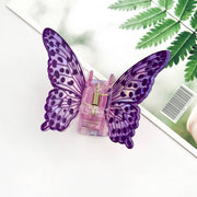 Realistic Butterfly Acrylic Printed Insect Hair Claw Clip: Green