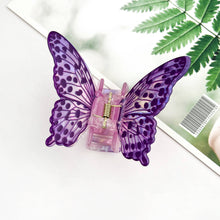Load image into Gallery viewer, Realistic Butterfly Acrylic Printed Insect Hair Claw Clip: Yellow