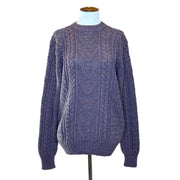 Mauve Fisherman Knit, 1980s, 46” Bust