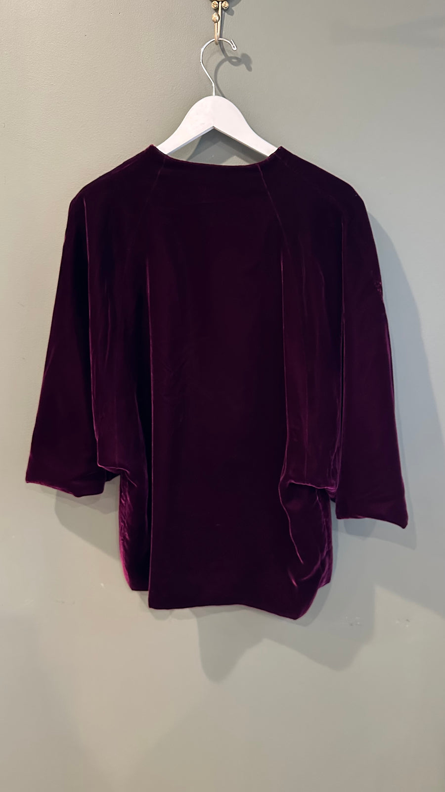 Nina L-Maroon Velvet Cape, 1990s, 48” across