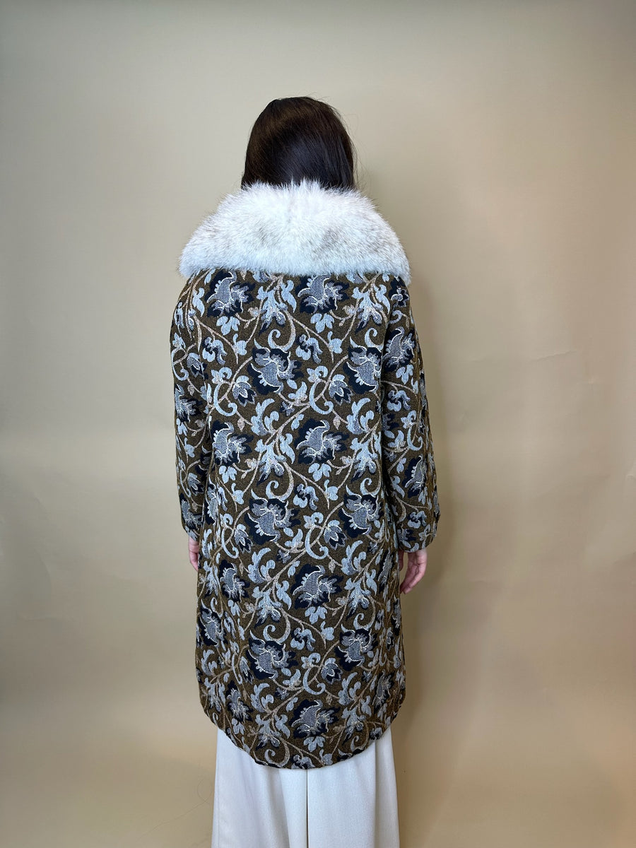 Vintage Carpet Coat, 1960’s, 44” Bust