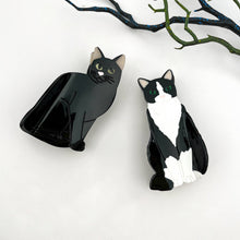 Load image into Gallery viewer, Creative Black Cat Acetate Animal Hair Claw Clip: BlackWhite-Cat