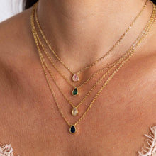 Load image into Gallery viewer, Ines Raindrop Necklace Sapphire