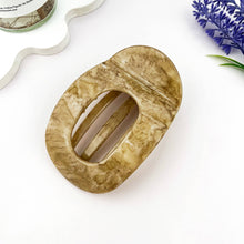 Load image into Gallery viewer, Oversized Minimal Solid Hollow Alligator Clip-Summer gift: Beige