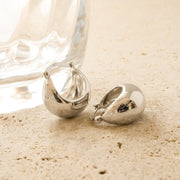 Chunky Basket Tube Hoops: Gold