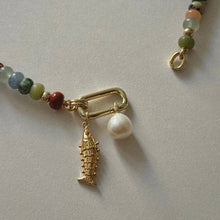 Load image into Gallery viewer, Izzy Fish Charm: Gold plate