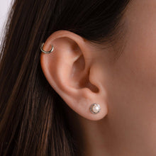 Load image into Gallery viewer, Pearl Button Studs: Gold