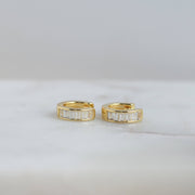 Small Baguette Huggies: Gold