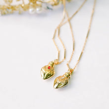 Load image into Gallery viewer, Gold Plated Vintage Potion Elixer Charm Necklace: Clear Crystal