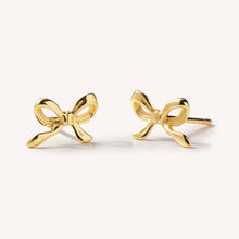 Load image into Gallery viewer, Dainty Bow Studs- Gold