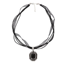 Load image into Gallery viewer, The Scrying Necklace - Black Onyx Gemstone, Modern Witchy
