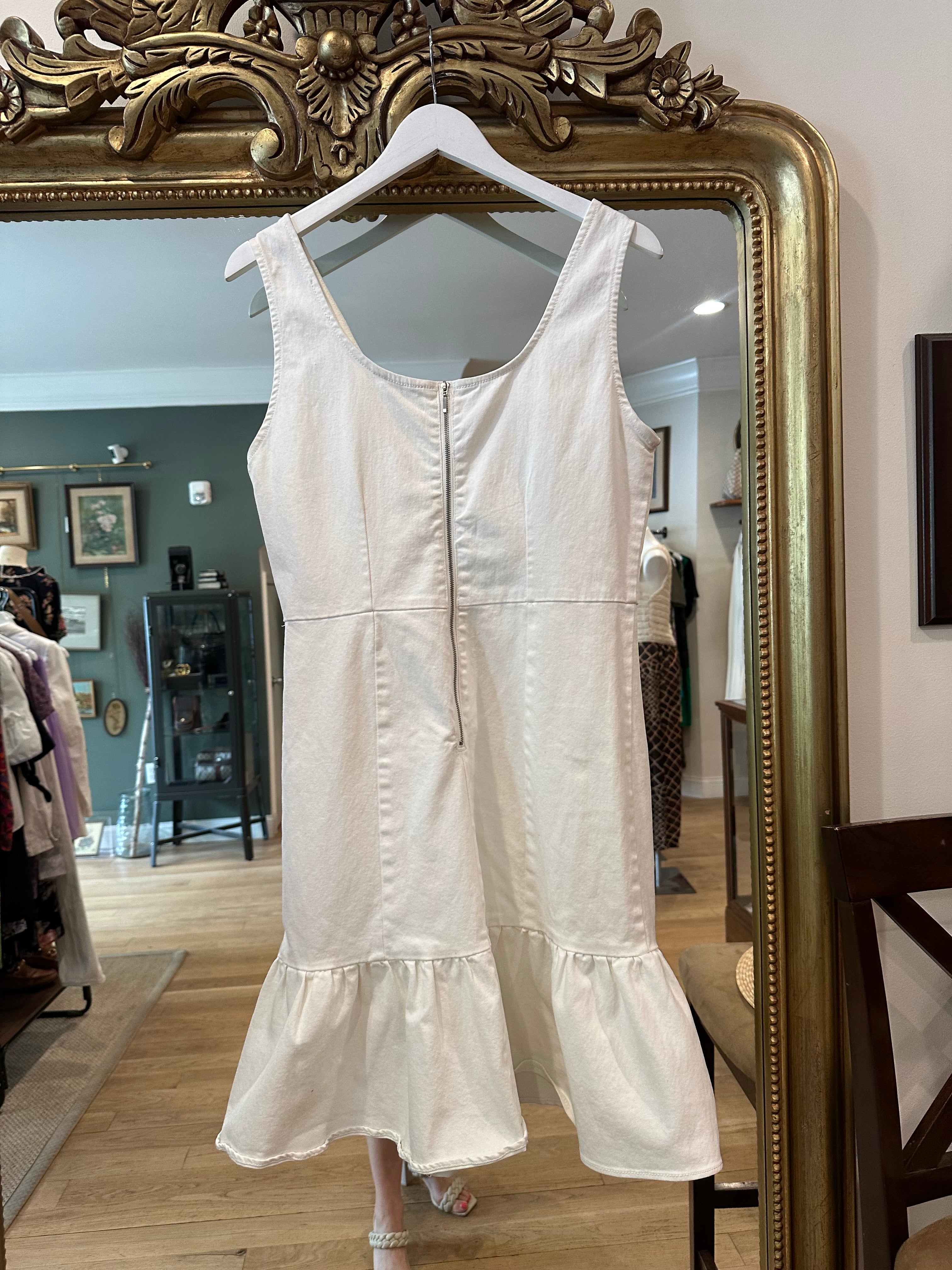White denim dress, 2000’s, 36” Bust