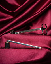 Candle Care Accessory Set: Gold Wick Trimmer and Snuffer
