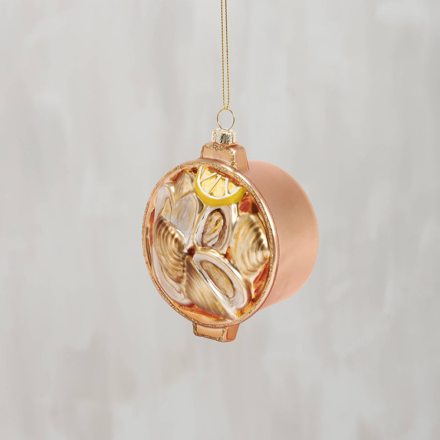 Glass Clam Bake Pot Ornament