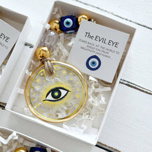 Load image into Gallery viewer, Evil Eye Wall Hanging, Gold Evil Eye Wall Decor, Protection: Style 2
