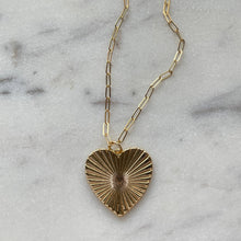 Load image into Gallery viewer, Heart Disc Necklace