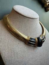 Load image into Gallery viewer, Gold and Black Art Deco choker