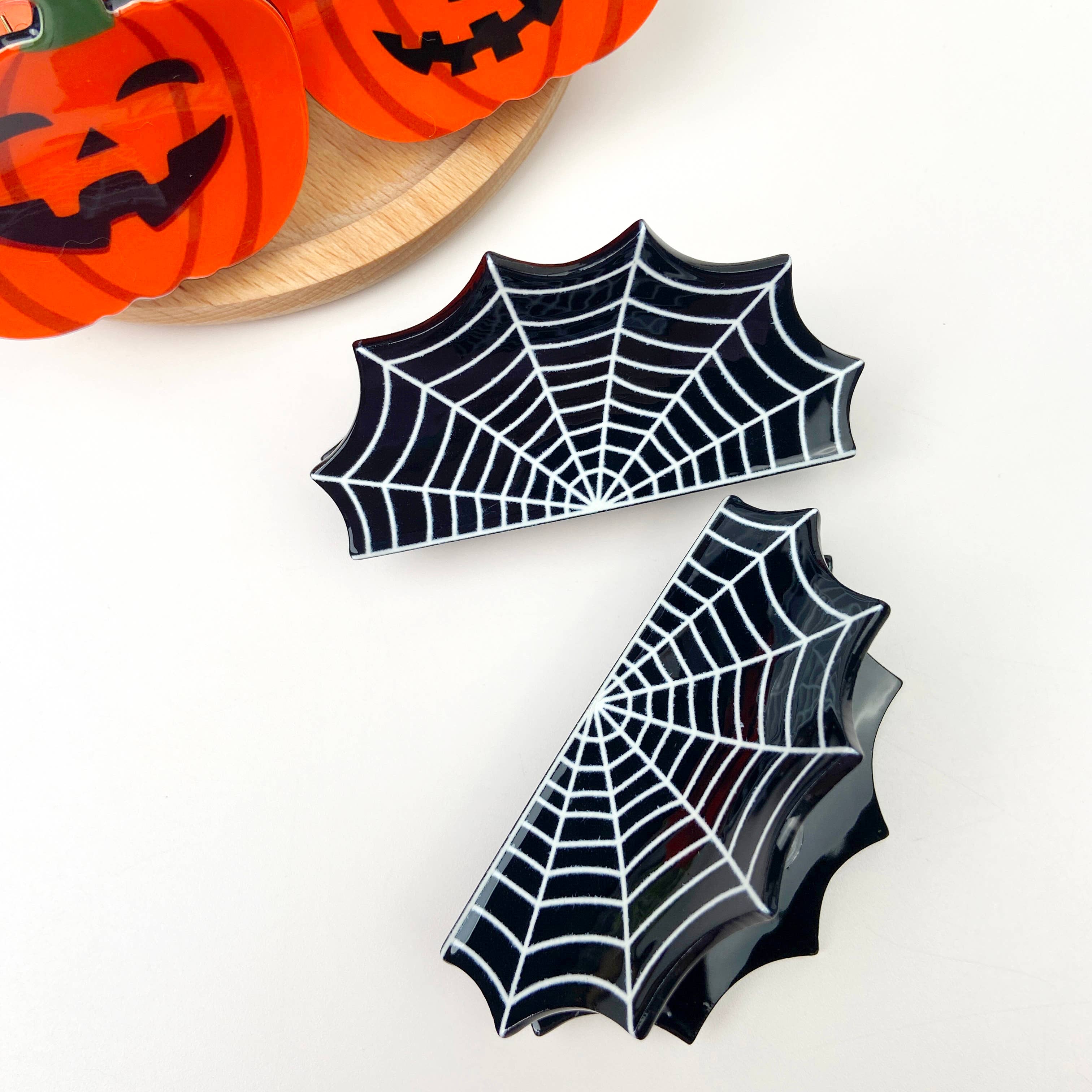 3" Halloween Cute Bat Hair Clips: Spider wed