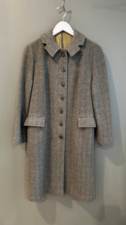 Nina L- Blue Green Wool Trench, 1960s, 40” Bust