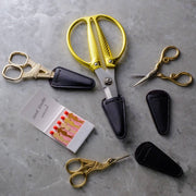 Gold-Tone or Silver Crane Scissors 3.5": Gold