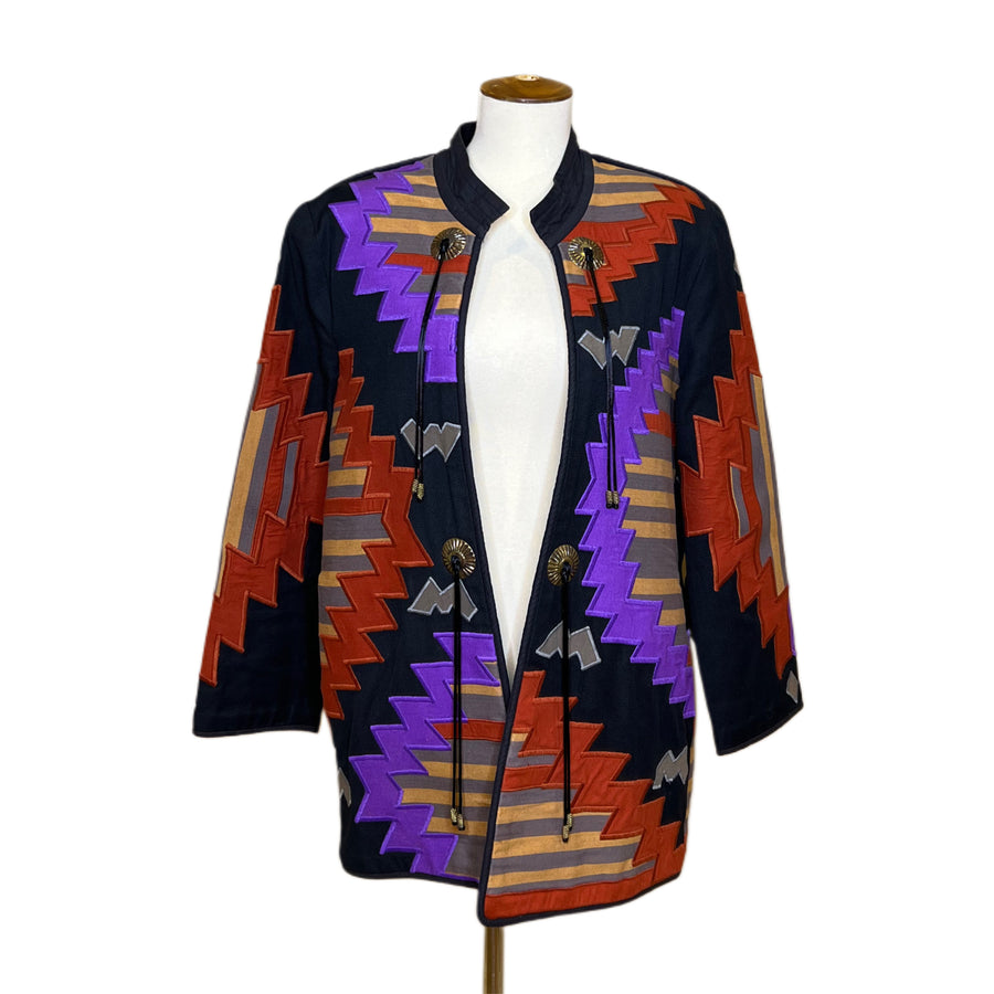 Colorful western Jacket, 1980s, 40” Bust