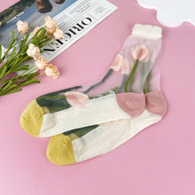 Load image into Gallery viewer, Tulip mid-calf summer stockings: B