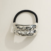Chunky Dome Hammered Hair Tie: SV / ONE / 5DH88031