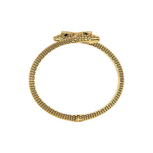 Load image into Gallery viewer, Twin Snake Cuff Bracelet: Rhodium Plated