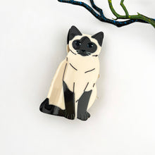 Load image into Gallery viewer, Creative Black Cat Acetate Animal Hair Claw Clip: BlackWhite-Cat