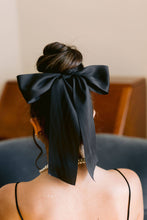 Load image into Gallery viewer, Oversized Matte Satin Hair Bow Barrette | Bailee Bow OS: Black