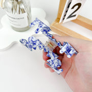 Wave flowers hair Claw clip: B